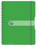Herlitz 11293099, Herlitz Spiralblock To Go A4 kariert Sonderlineatur gr&uuml;n 80 Blatt