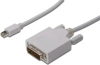 DIGITUS AK-340305-020-W, DIGITUS DisplayPortKabel miniDPort->DVI(24+1) St/St 8K 2m1.1