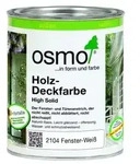 OSMO Holz-Deckfarbe 2104 wei&szlig; Anstrich Fensterfarbe Gebinde 0,75 L