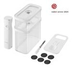 ZWILLING Fresh & Save CUBE CUBE Vakuum Starter Set, M / 5-tlg, Transparent-Wei&szlig;