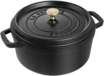 Staub La Cocotte Cocotte 22 cm, rund, Schwarz, Gusseisen