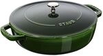 Staub Braisers Br&auml;ter mit Chistera Drop-Structure 28 cm, rund, Basilikum-Gr&uuml;n,