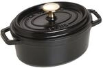 Staub La Cocotte Cocotte 17 cm, oval, Schwarz, Gusseisen