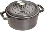 Staub La Cocotte Cocotte 22 cm, rund, Graphit-Grau, Gusseisen
