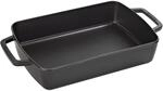 Staub Specialities Ofenform 30 x 20 cm, rechteckig, Schwarz, Gusseisen