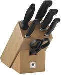 ZWILLING VIER STERNE 7-tlg, Messerblockset, Natur