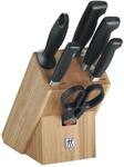 ZWILLING VIER STERNE 7-tlg, Messerblockset, Natur