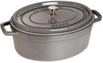 Staub La Cocotte Cocotte 33 cm, oval, Graphit-Grau, Gusseisen