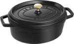 Staub La Cocotte Cocotte 27 cm, oval, Schwarz, Gusseisen