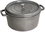 Staub La Cocotte Cocotte 34 cm, rund, Graphit-Grau, Gusseisen