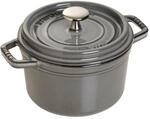 Staub La Cocotte Cocotte 14 cm, rund, Graphit-Grau, Gusseisen