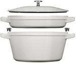 Staub Stackable Set Kochtopfset Stackable 2-tlg, rund, Weisser Tr&uuml;ffel,...
