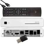 VU+ Plus Zero Linux Full HD Sat Receiver - Weiss + 300 Mbits Wifi Stick