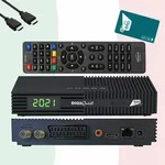 DIGIQuest Ti9 Sat Receiver DVB-S2 Full HD HEVC Tivusat zertifiziert mit HD Karte