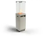 Planika Gas-Feuerstelle Faro in versch. Farben inkl. Cover - Silbergrau