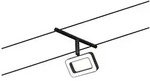 CorDuo LED Seilsystem Frame Einzelspot 280lm 4,8W 3000K 12V Schwarz matt, Chrom