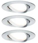 Paulmann Einbauleuchten Set Nova Coin rund schwenkbar LED 3x6,5W 2700K 230V Alu