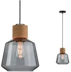 Paulmann Neordic Elia Pendelleuchte max1x20W E27 Rauchglas/Kork/Schwarz 230V