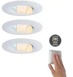 LED Einbauleuchte Calla 3er-Set schwenkbar IP65 rund 90mm 30&deg; 5,5W 400lm 230V White