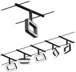 CorDuo LED Seilsystem Frame Basisset 5x280lm 5x4,8W 3000K 230/12V Schwarz matt,...
