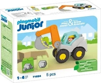 Playmobil 71684-UNIT, Playmobil Junior: Excavator Shovel Gelb Kinder