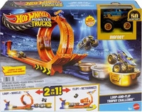 Hot Wheels JBX64-UNIT, Hot Wheels Bigfoot Challenge Trophy Car Track Orange Kinder