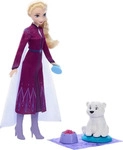 Frozen JFG16-UNIT, Frozen Disney Elsa With Bear Doll Lila Kinder Purple
