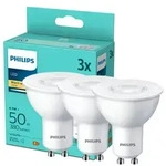 3x LED Leuchtmittel GU10 4,7W = 50W 380lm 2700K Warmwei&szlig; 36&deg; PHILIPS