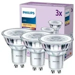 Set mit 3x LED-Halogenlampen GU10 PAR16 4,6W = 50W 355lm 2700K Warmwei&szlig; 36&deg; PHILIPS