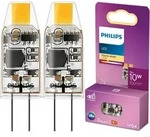 2x LED-Gl&uuml;hbirne G4 Capsule 1W = 10W 100lm 2700K Warm 12V Philips