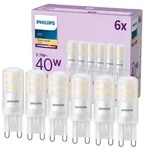LED Lampen 6x G9 CAPSULA 3.7W = 40W 470lm 2700K Warmwei&szlig; PHILIPS