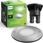 LED-Gartenlampe Bodenmontage MOSS myGarden 3W 2700K IP67 Rund Silber PHILIPS