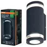 Au&szlig;enwandleuchte 2x GU10 Up & Down mit Lichtspalt Dunkelgrau IP44 BEAM GAP ENDURA
