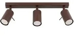 Deckenleuchte, LED-Reflektor, 3x GU10, braun, modern, dimmbar, Tuba Ring...