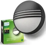 Gartenleuchte LED Wandleuchte YARROW myGarden 6W 2700K IP44 Rund Schwarz PHILIPS