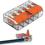 WAGO 221-415 Quick Connect Installationsverbinder f&uuml;r KABEL 5x0,2-4mm