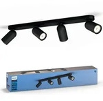LED PONGEE Deckenleuchte 4x GU10 Reflektor bewegliche Leuchte Schwarz PHILIPS