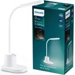 BUCKET 7W CCT LED Tisch-Schreibtischlampe dimmbar USB Wei&szlig; PHILIPS