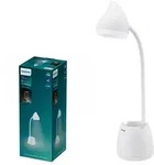 HAT LED-Schreibtisch-Tischlampe 4,5W CCT Dimmbar USB Wei&szlig; PHILIPS