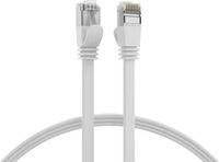 EFB-Elektronik K5545WS.1,5, Flachkabel U/FTP Cat.6A RJ45 weiss 1,5m K5545WS.1,5