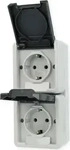 Gira 478030, Steckdose 2-fach senkr. Grau AP 478030 4010337092681 Gira 1 STK