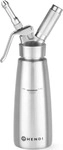 Hendi 588017, Hendi Sahnespender Profi Line, 0,5L, Edelstahl, BTH 85 x 85 x 235...