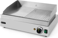 Hendi 203156, Hendi Grillplatte Profi Line, 1/2 glatt 1/2 gerillt, 230V/2400W,...