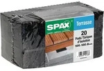 Terrassenpads SPAX zum Schutz der Holzunterkonstruktion Ma&szlig;e: 100x100x8mm, 1 B&uuml;ndel