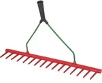 Kunststoffrechen, IDEAL 16 gerade Zinken, einseitig 640mm, ohne Stiel