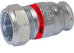 Temperguss-Klemmverbinder mit IG Wasser PN6, Typ I 11/2" Stahlrohr x 51,0mm Siederohr
