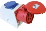 CEE-Wandsteckdose Combo IP44 400V, 32A mit Schukosteckdose