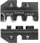 Crimpeinsatz f&uuml;r KNIPEX Crimp-Systemzange, Fahnenstecker und unisolierte offene
