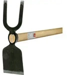 Ideal-Gartenhacke Breitblatt, 2 Zinken Eschenstiel