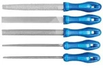 Feilen- und Raspel-Set Pferd, 5-tlg. 200 mm, in Rolltasche
